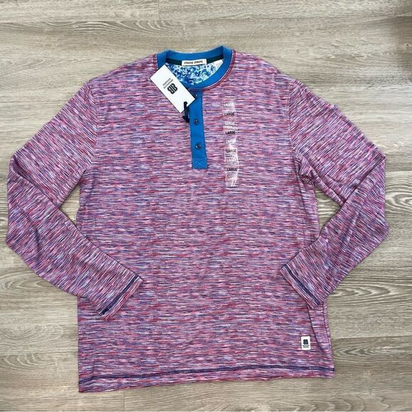 Brookline Brigade Texture Long Sleeve Henley L - Picture 1 of 5